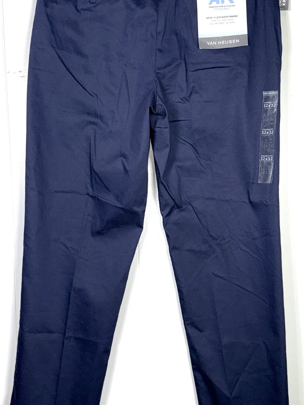 Van Heusen AiR Cooling Max-Flex Waistband Stretch Wicking Straight Fit Pants 32 - Picture 6 of 11